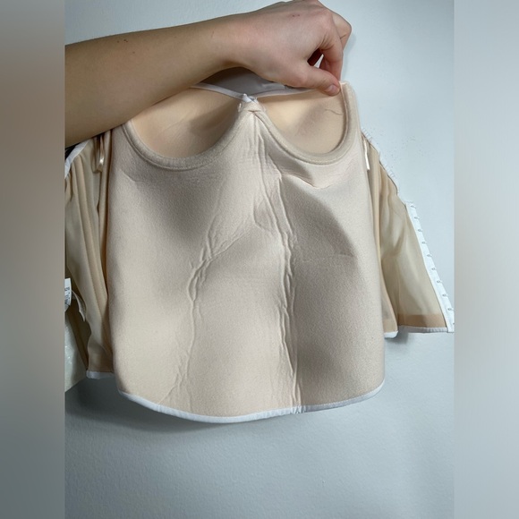 David's Bridal White Long Line Padded Strapless Bra "Corset" Sz 36A - Picture 13 of 13